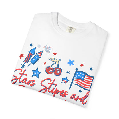 Freedom Vibes T-Shirt — Stars, Stripes & Patriotic Icons (Fourth of July Tee)