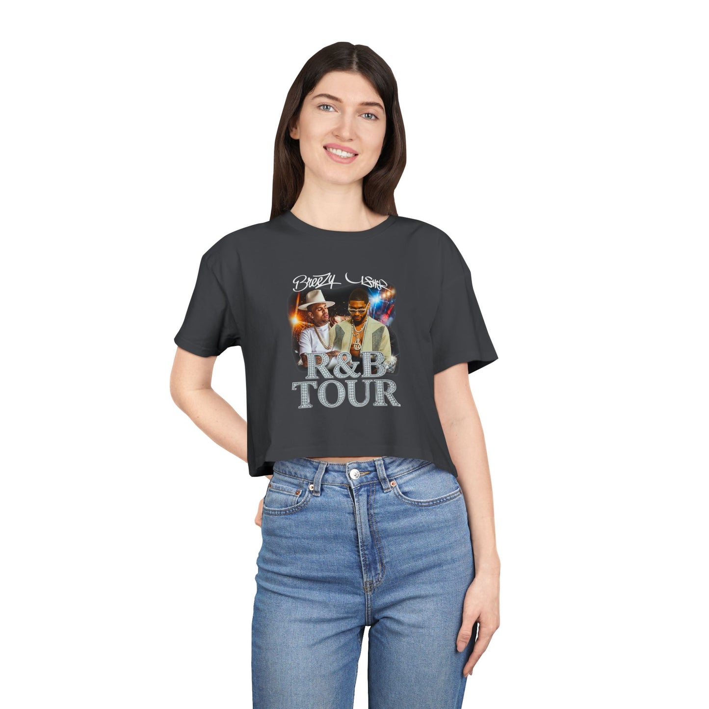 Breezy & Usher R&B Tour Crop Tee